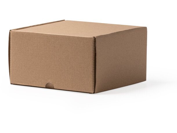 Caja regalo pequeña Zander en cartón reciclado corrugado Crudo detalle 3