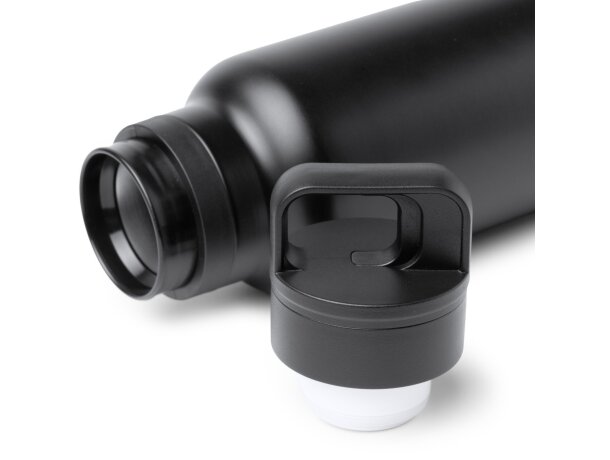 Bidón Bitman acero inoxidable reciclado doble pared 750ml Negro detalle 1