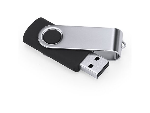Memoria USB Marvin 16 GB con chip original y clip giratorio Negro detalle 7
