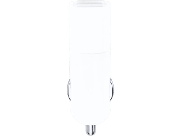 Cargador coche USB LANCER Blanco detalle 2