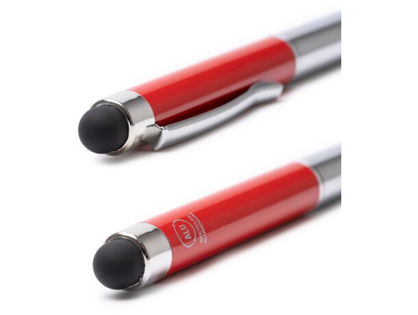 Bolígrafo Bravos de aluminio reciclado con puntero táctil Blanco detalle 2