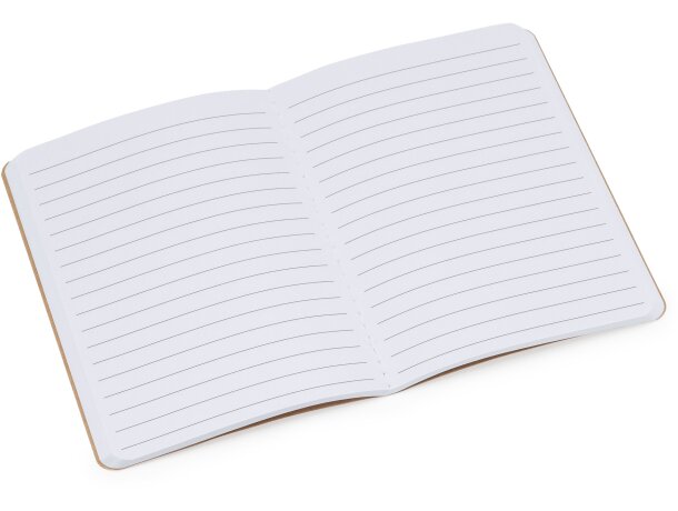 Libretas ecológicas personalizables Saler A6 cartón reciclado 60 hojas Crudo detalle 1