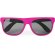 Gafas de sol serigrafiadas con montura en acabado mate y uv400 en pp Ariel Fucsia