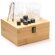 Set whisky Danys Natural con vasos bambú y cubitos piedra Crudo detalle 4