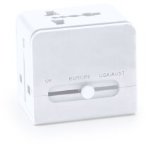 Adaptador universal con logo 2 salida USB y luz LED Bopp
