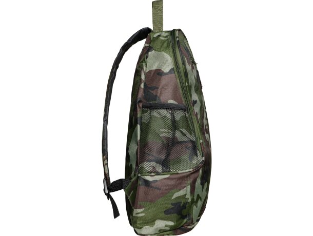 Mochila infantil deportiva poliéster Misuri Camuflaje bosque detalle 27