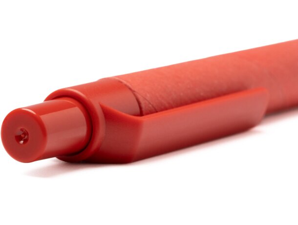 Bolígrafo Piero de cartón reciclado y ABS con tinta azul Blanco detalle 2