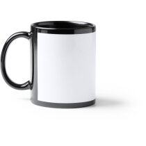 Taza Lixi personalizada cerámica negra mate 350ml sublimación