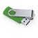 Memoria USB Marvin 16 GB con chip original y clip giratorio Verde helecho detalle 13