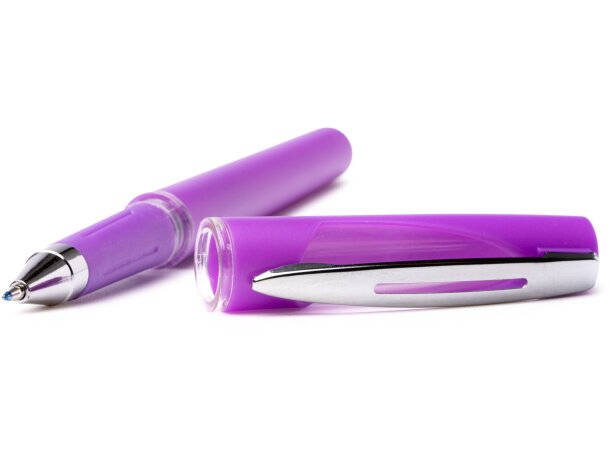 Bolígrafo Barot corporativo con acabado metalizado y clip Blanco detalle 1