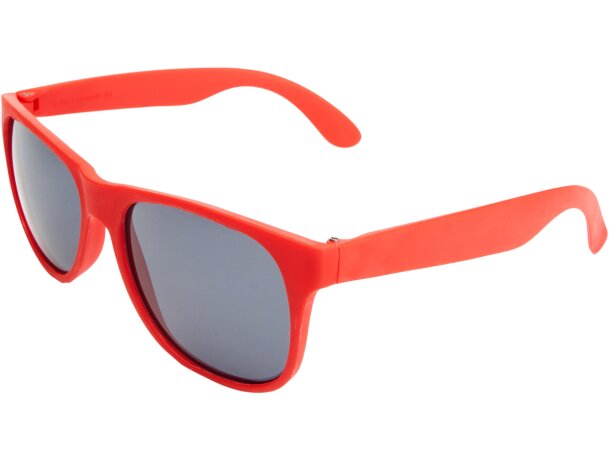 Gafas de sol serigrafiadas con montura en acabado mate y uv400 en pp Ariel Rojo detalle 16