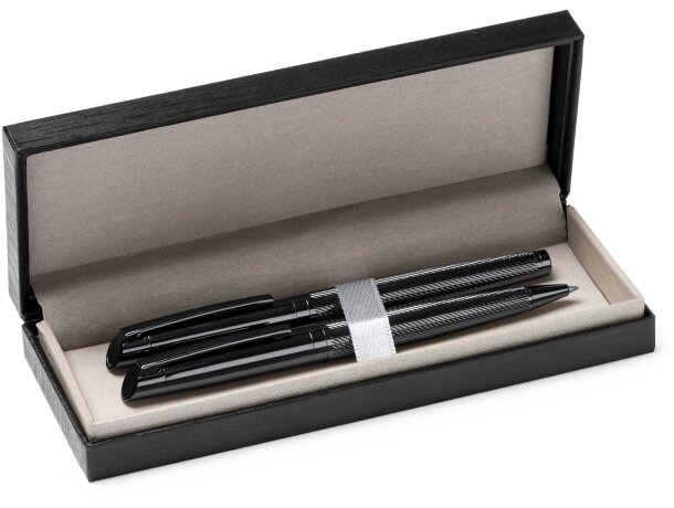 Set roller y portaminas de metal retráctil tinta azul Negro detalle 4