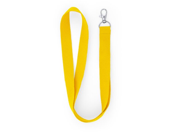Lanyards baratos poliéster Host Amarillo detalle 9