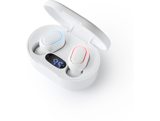 Auriculares inalámbricos personalizados de plástico Funk Blanco detalle 4
