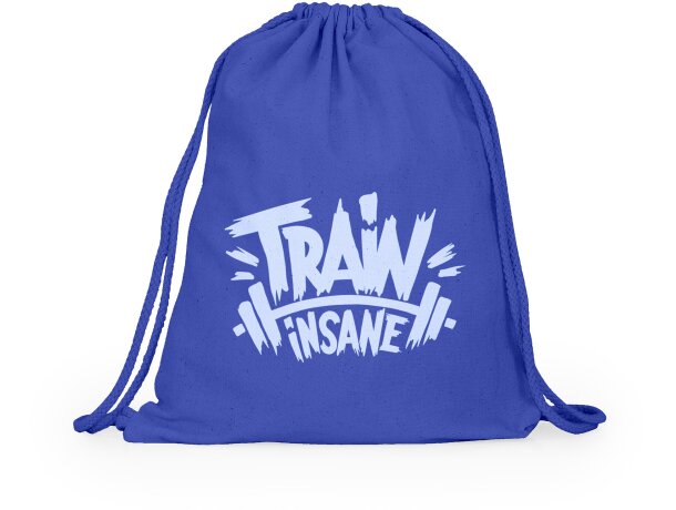 Mochila de cuerdas para publicidad algodón Adare Blanco detalle 1