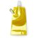 Bidón plegable Zipi 400ml PET con mosquetón de aluminio Amarillo