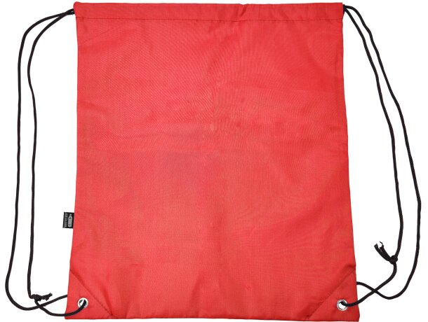Mochila de cordones rPET Larus Rojo detalle 9