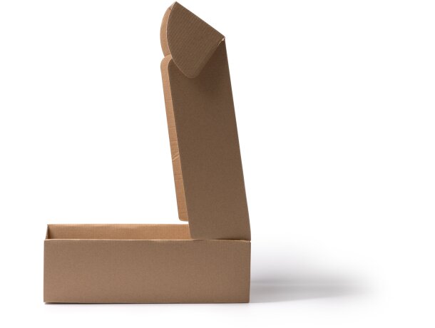 Caja regalo grande Dora en cartón reciclado corrugado crudo Crudo detalle 1
