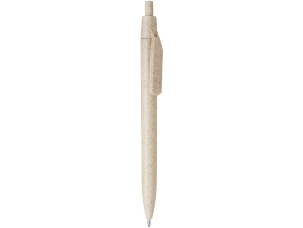 Bolígrafos ecológicos con pulsador de fibra de trigo tinta azul Jade Crudo detalle 3