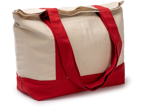 Bolsa de playa Paty con asas reforzadas algodón reciclado Negro detalle 4