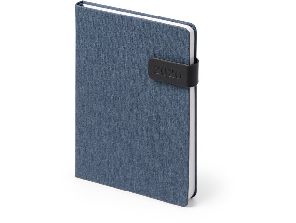 Agenda Koven de poliéster reciclado RPET día página multiidioma Negro detalle 4