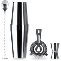 Set coctelera acero inoxidable Larius plateado