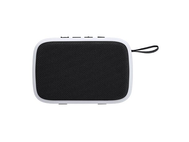 Altavoces inalámbrico de goma bicolor Armin Blanco detalle 5