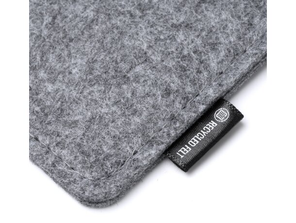 Funda gafas Yoman en fieltro reciclado sostenible Gris detalle 3