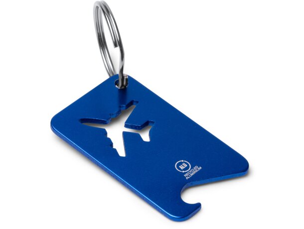 Llavero Flapik con abridor integrado de aluminio reciclado Negro detalle 4