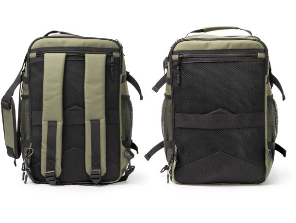 Mochila Brunox RPET 18L con apertura 180° y bolsillo antirrobo Negro detalle 1