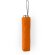 Paraguas plegable con logo con mango plateado poliéster Yaku Naranja