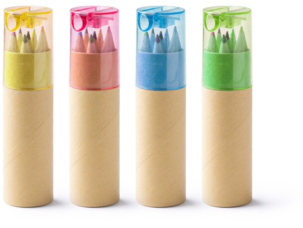 Set de lápices de colores de madera Amarillo detalle 1
