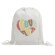Mochila saco resistente de poliéster Kanda Beige detalle 1