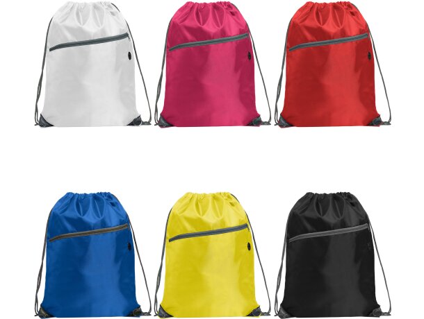 Mochila de cuerdas personalizada poliéster 70 g/m2 Ninfa Blanco detalle 2