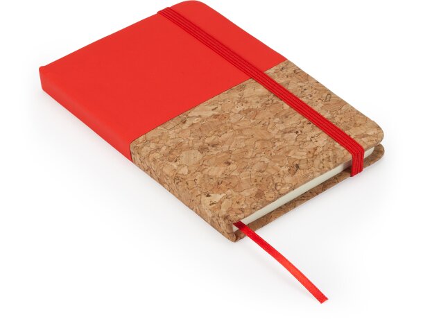 Bloc de notas con tapa rígida de corcho/polipiel y hojas lisas Negro detalle 1