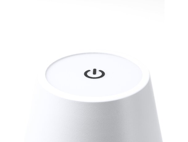 Lámpara led Barrow regulable con base de bambú natural Blanco detalle 2