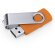Memoria USB Marvin 16 GB con chip original y clip giratorio Naranja detalle 16