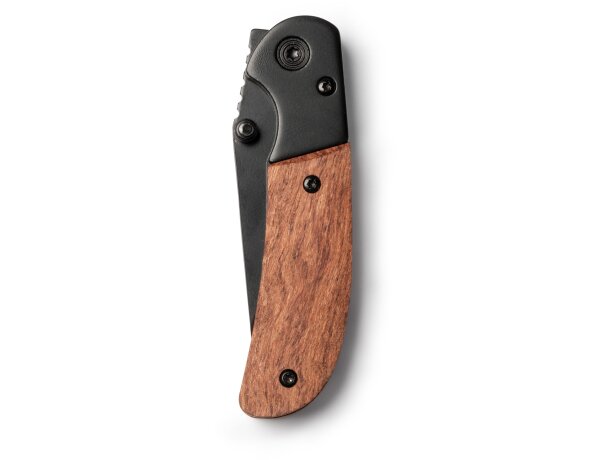 Navajas serigrafiadas con logo empuñadura de madera Goliat Crudo detalle 4