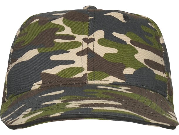Gorras béisbol cierre velcro de algodón 260 g/m2 Panel Camuflaje bosque detalle 29