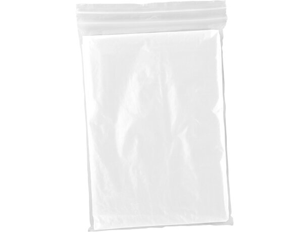 Poncho Shaka con capucha en polietileno translúcido unisex Rojo detalle 7