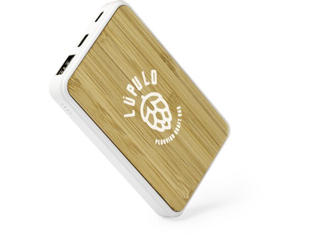 Powerbanks 5000 mah plástico reciclado Rossum Crudo detalle 3