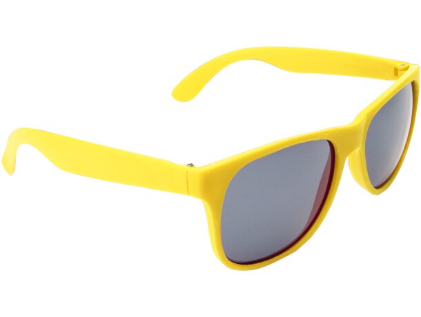 Gafas de sol serigrafiadas con montura en acabado mate y uv400 en pp Ariel Amarillo detalle 7