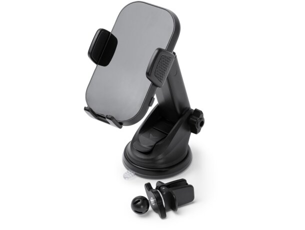 Soporte cargador inalámbrico Yoldix 15W para coche negro Negro detalle 6