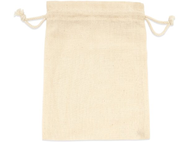 Bolsa Ardea algodón natural 15x21 cm cordones auto-cierre crudo Crudo detalle 5