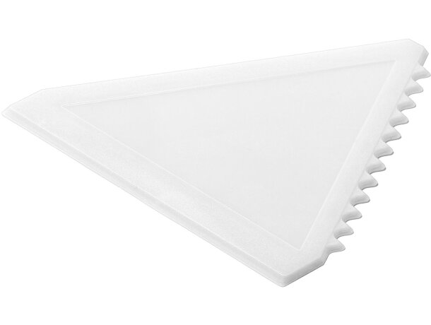 Rascador de hielo para regalar de forma triangular en plástico Alsen Blanco detalle 3