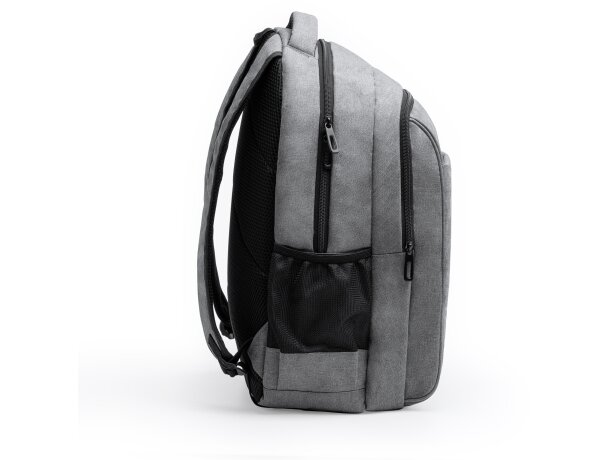 Mochila para tablet para publicidad rPET 300D Patrik Gris detalle 4