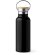 Botella de acero con tapa de bambu y asa metalica plegable 500ml Tiset Negro
