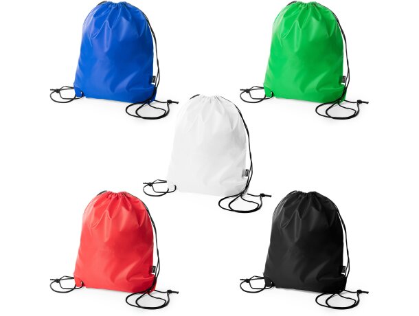 Mochila de cordones rPET Larus Blanco detalle 3