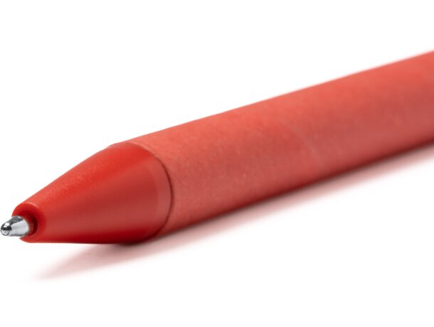 Bolígrafo Piero de cartón reciclado y ABS con tinta azul Blanco detalle 1