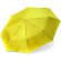 Paraguas plegable con logo con mango plateado poliéster Yaku Amarillo detalle 8